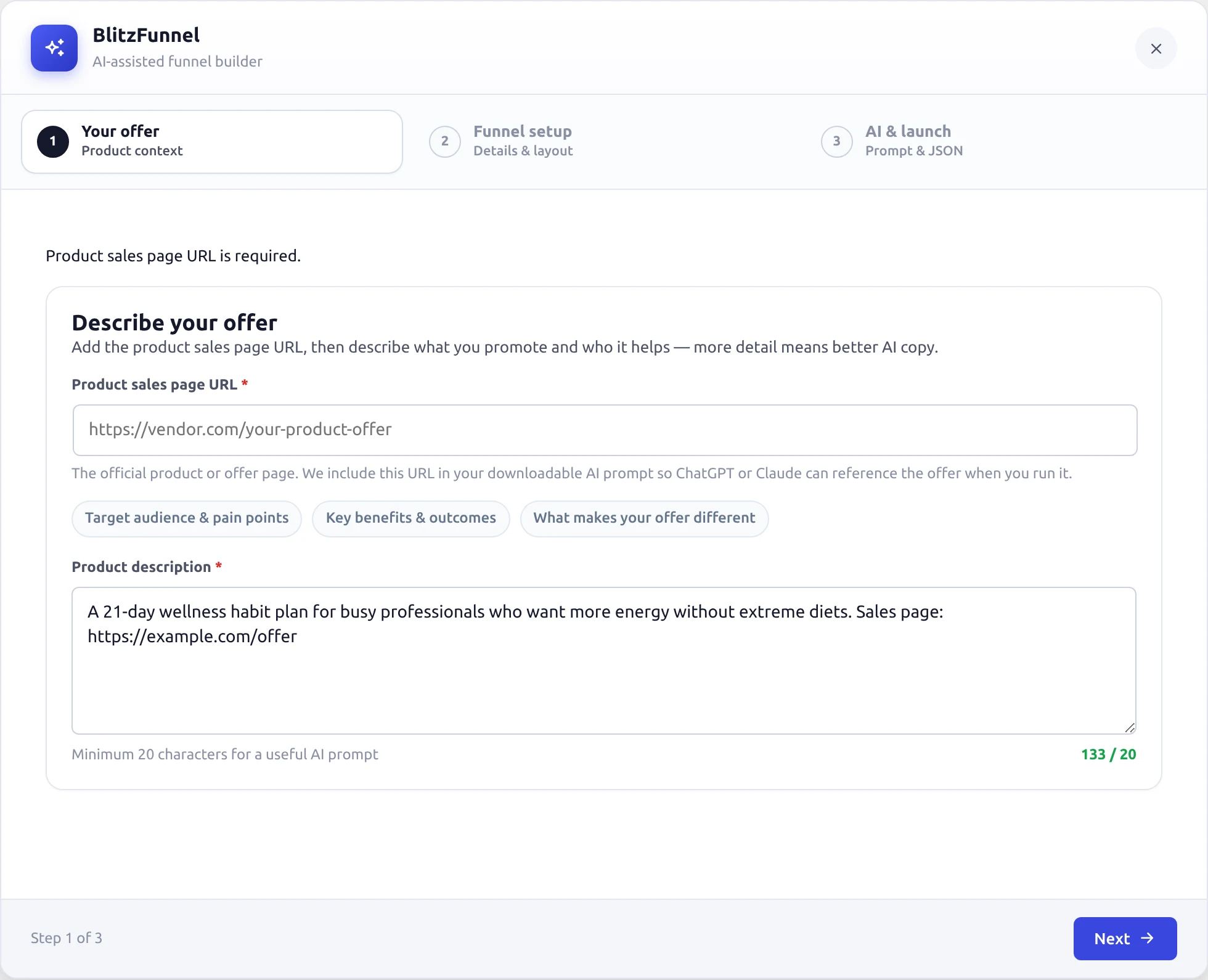 AI step 3, AI & launch